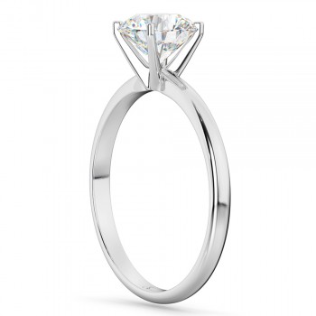 Four-Prong 14k White Gold Solitaire Engagement Ring Setting