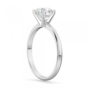 Four-Prong Palladium Solitaire Engagement Ring Setting
