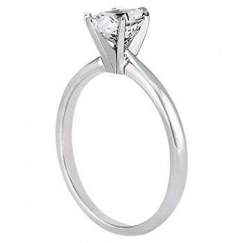 Six-Prong 18k White Gold Engagement Ring Solitaire Setting