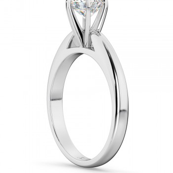 Six-Prong 14k White Gold Solitaire Engagement Ring Setting