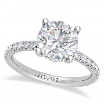 Round Lab Grown Diamond Engagement Ring in Platinum (1.48ct)