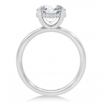 Round Lab Grown Diamond Engagement Ring in Platinum (1.06ct)