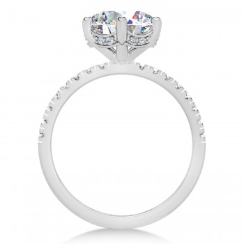 Round Lab Grown Diamond Engagement Ring in Platinum (3.30ct)