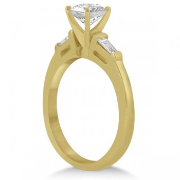 Three Stone Baguette Diamond Engagement Ring 18K Yellow Gold (0.20ct)