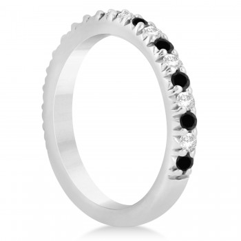 Black Diamond & Diamond Accented Wedding Band Platinum 0.60ct