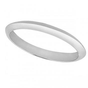 Knife Edge Wedding Band in 18k White Gold (2.7 mm)