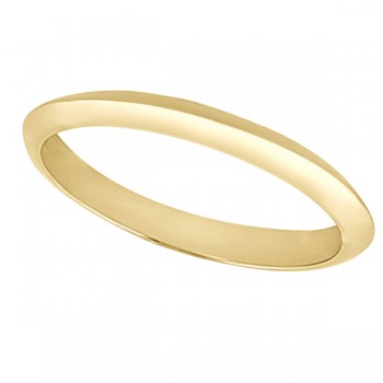 Knife Edge Wedding Ring Band in 18k Yellow Gold (2.7 mm)