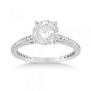 Petite Eternity Diamond Engagement Ring Platinum (0.55ct)
