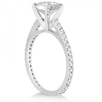 Petite Eternity Diamond Engagement Ring Platinum (0.55ct)