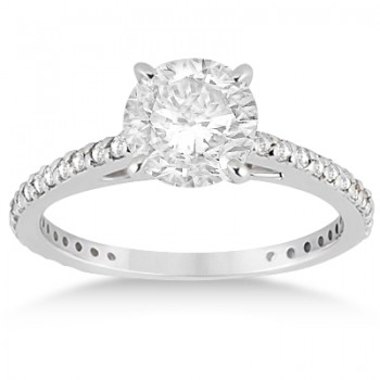 Eternity Diamond Engagement Ring & Band Set Platinum (1.10ct)