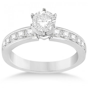 Princess Diamond Engagement Ring & Bridal Set 18k White Gold (1.10ct)