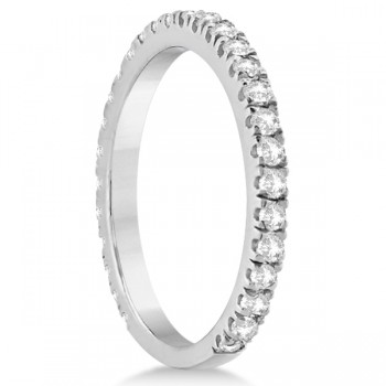 Round Diamond Eternity Wedding Ring 18K White Gold Diamond Band (0.58ct)