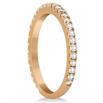 Diamond Eternity Wedding Band for Women 14K Rose Gold Ring (0.47ct)