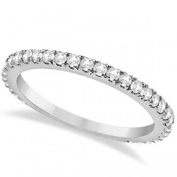 Diamond Eternity Wedding Band for Women Palladium Ring (0.47ct)