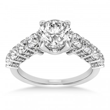 Diamond Prong Set Engagement Ring 14k White Gold (1.06ct)