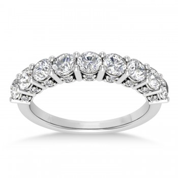 Diamond Prong Set Wedding Band Platinum (1.17ct)