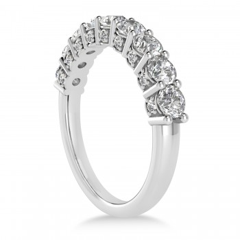 Diamond Prong Set Wedding Band Platinum (1.17ct)