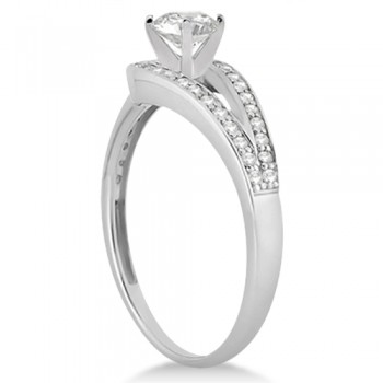 Love Knot Diamond Engagement Ring Set Platinum (0.32ct)