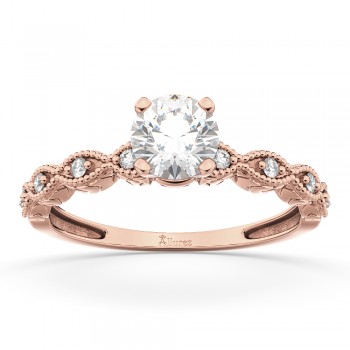 Petite Marquise Diamond Engagement Ring 14k Rose Gold (0.10ct)