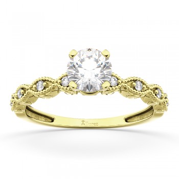 Petite Marquise Diamond Engagement Ring 14k Yellow Gold (0.10ct)