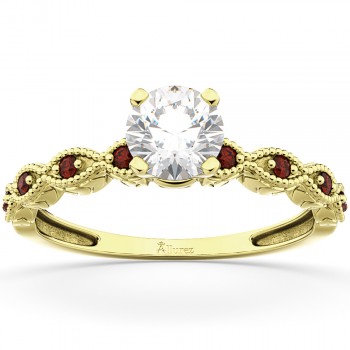 Vintage Marquise Garnet Engagement Ring 14k Yellow Gold (0.18ct)