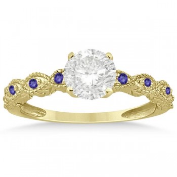 Vintage Marquise Tanzanite Engagement Ring 14k Yellow Gold (0.18ct)