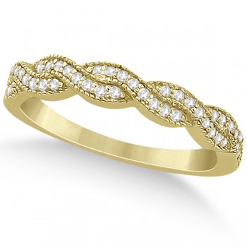 Diamond Infinity Semi Eternity Wedding Band 14k Yellow Gold (0.30ct)