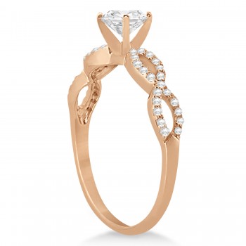 Twisted Infinity Heart Lab Grown Diamond Engagement Ring 14k Rose Gold (0.50ct)