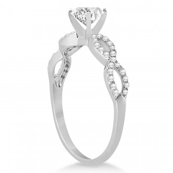 Infinity Pear-Cut Diamond Engagement Ring 14k White Gold (0.50ct)