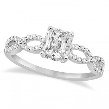 Infinity Radiant-Cut Diamond Engagement Ring Platinum (0.50ct)