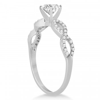 Infinity Pear-Cut Diamond Engagement Ring Platinum (0.75ct)