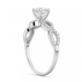 Twisted Infinity Lab Grown Diamond Engagement Ring Setting Palladium (0.21ct)