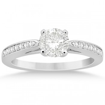 Petite Half-Eternity Diamond Bridal Set in 14k White Gold (0.31ct)