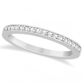 Petite Half-Eternity Diamond Wedding Band in 14k White Gold (0.17ct)