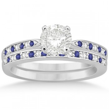 Tanzanite & Diamond Engagement Ring Set 18k White Gold (0.55ct)