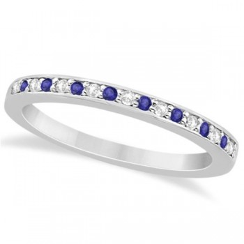 Tanzanite & Diamond Wedding Ring Band Platinum 0.29ct