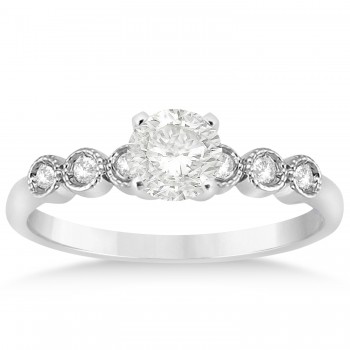 Diamond Bezel Set Bridal Set Setting Platinum 0.19ct