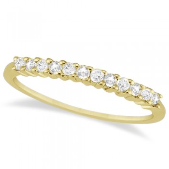 Petite Diamond Wedding Ring Band 18k Yellow Gold (0.20ct)