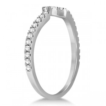 Bridal Contour Diamond Wedding Band 14k White Gold (0.21ct)