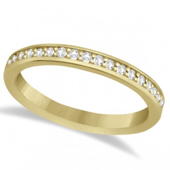 Semi-Eternity Diamond Wedding Ring 18k Yellow Gold (0.21ct)