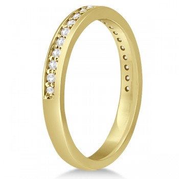 Semi-Eternity Diamond Wedding Ring 18k Yellow Gold (0.21ct)