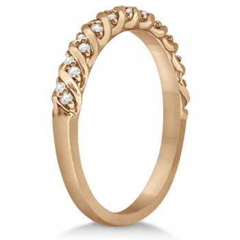 Diamond Rope Wedding Band in 14k Rose Gold (0.17ct)