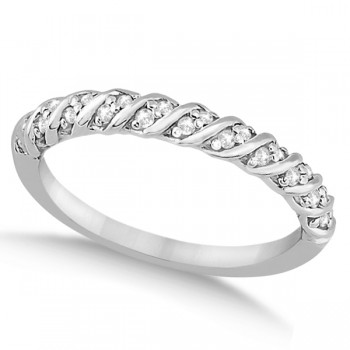 Diamond Rope Wedding Band in 14k White Gold (0.17ct)