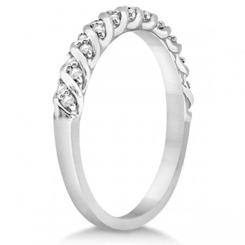 Diamond Rope Wedding Band in 14k White Gold (0.17ct)