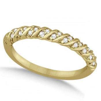 Diamond Rope Wedding Band in 14k Yellow Gold (0.17ct)