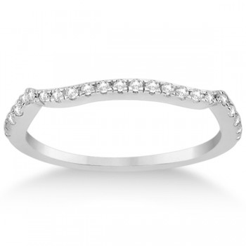 Contoured Semi-Eternity Diamond Band Setting Platinum (0.20ct)