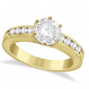 Classic Channel Set Diamond Bridal Ring Set 14K Yellow Gold (0.72ct)