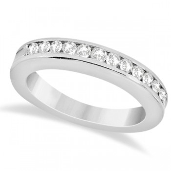 Classic Channel Set Diamond Wedding Band 14K White Gold (0.42ct)