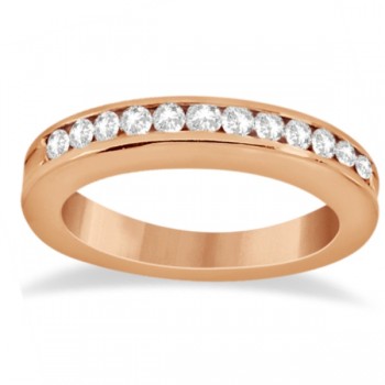 Classic Channel Set Diamond Wedding Band 18K Rose Gold (0.42ct)