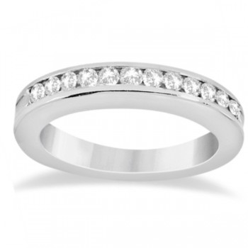 Classic Channel Set Diamond Wedding Band 18K White Gold (0.42ct)